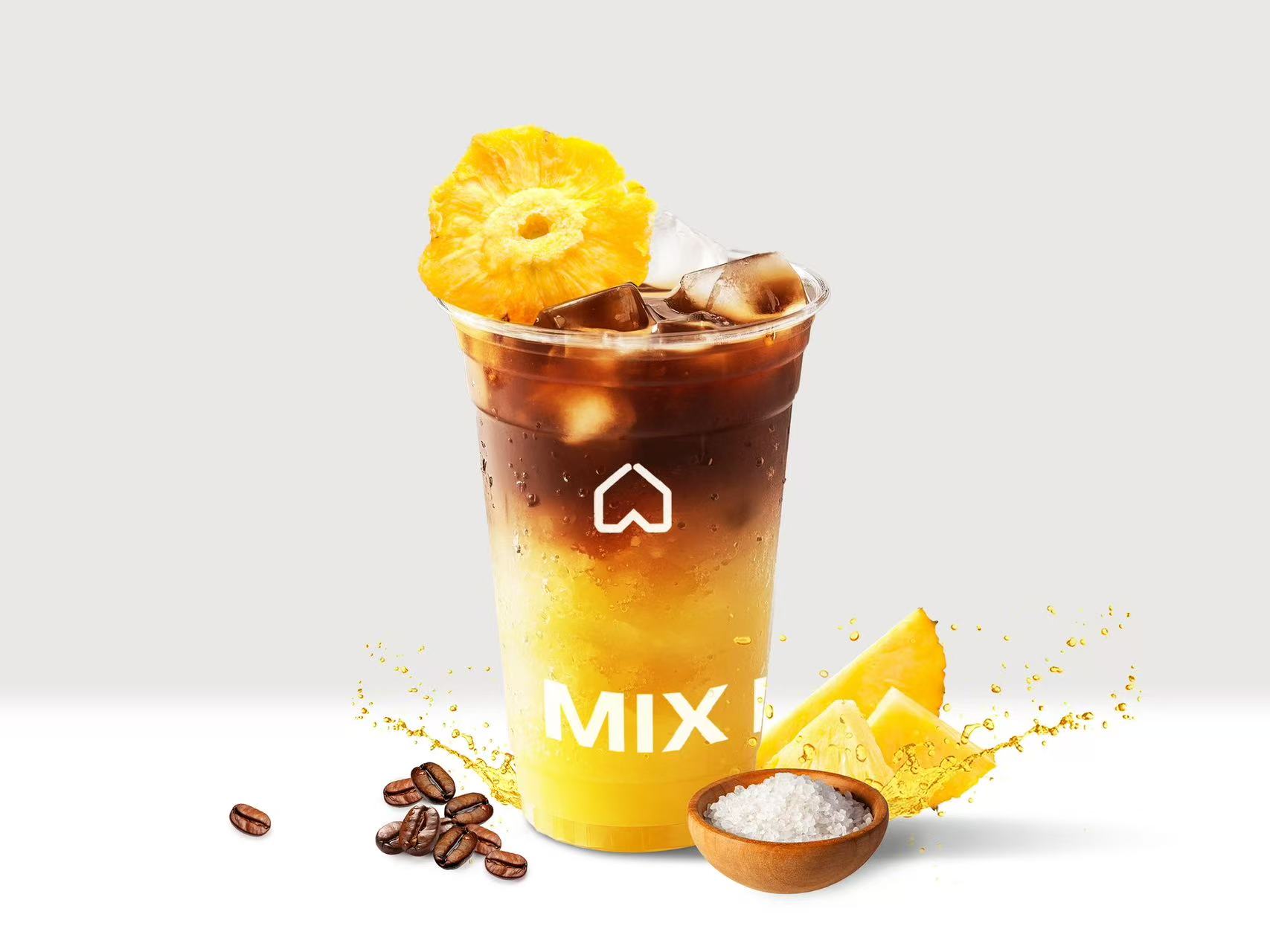 超大杯海盐菠萝气泡美式
