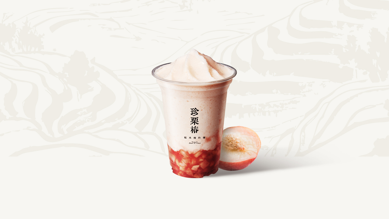手剥桃桃糯米酸奶