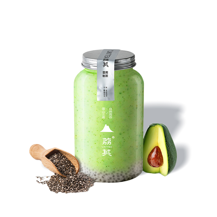 奇亚籽牛油果酸奶奶昔