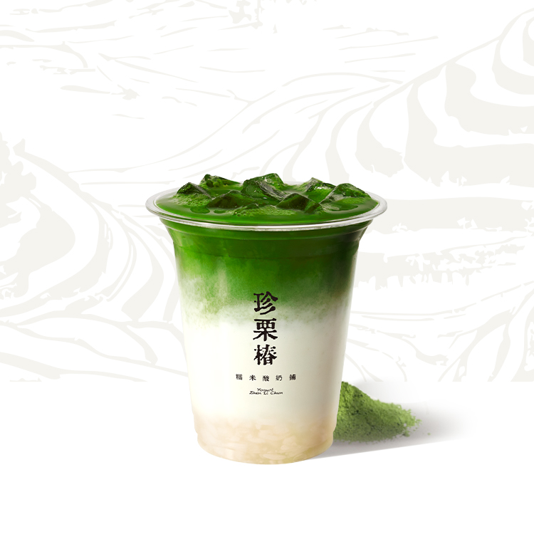 抹茶酒酿冰奶