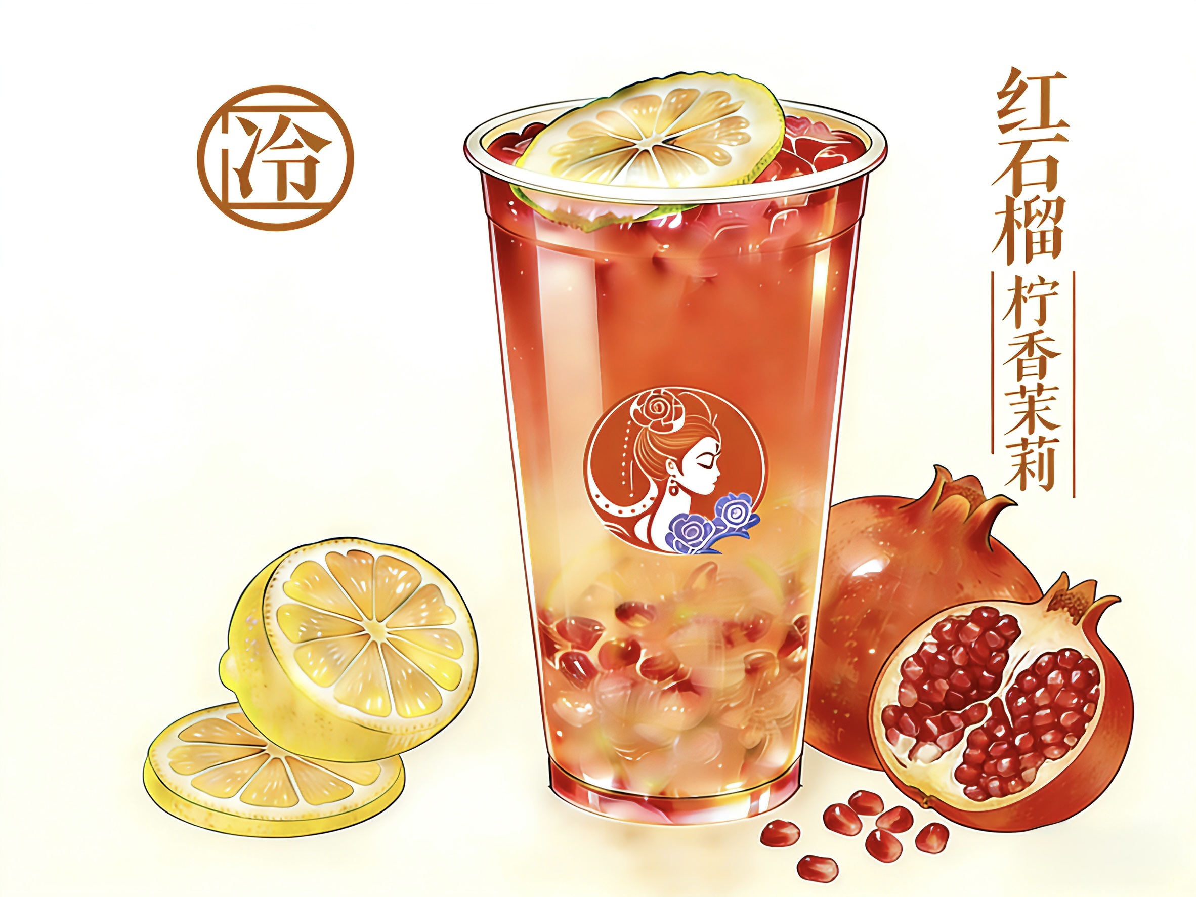 红石榴晶球柠香茉莉茶