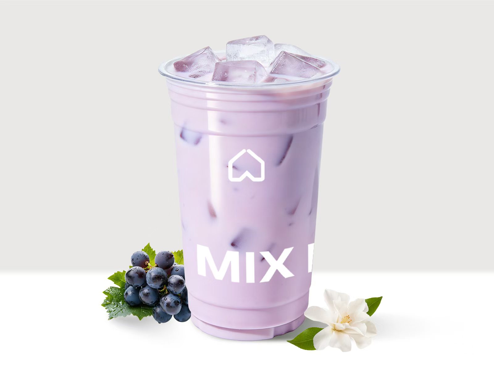 超大杯葡萄茉莉冰奶