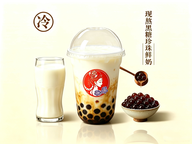 现熬黑糖珍珠鲜奶(宝宝杯)