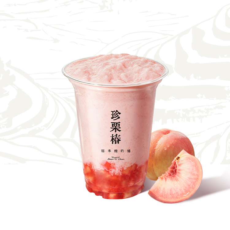 手舂鲜桃糯米酸奶