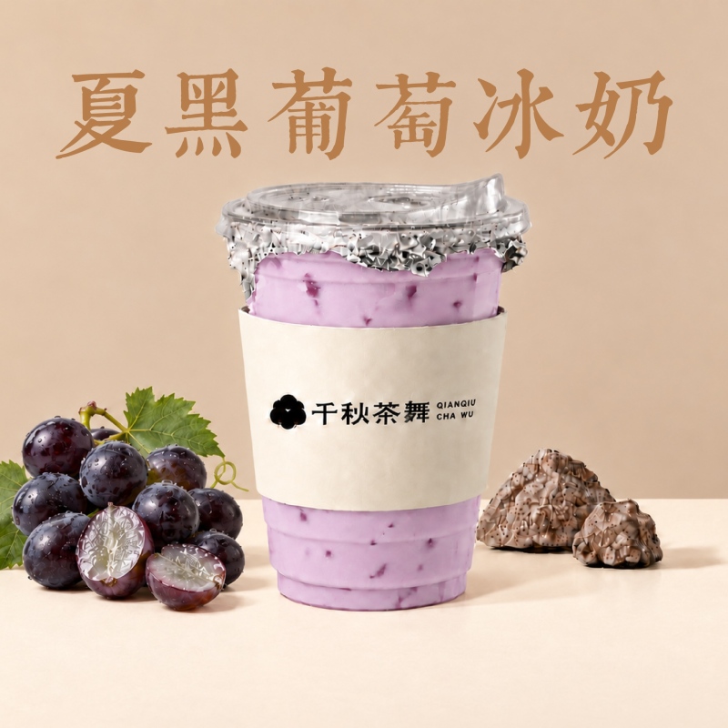 夏黑葡萄冰奶